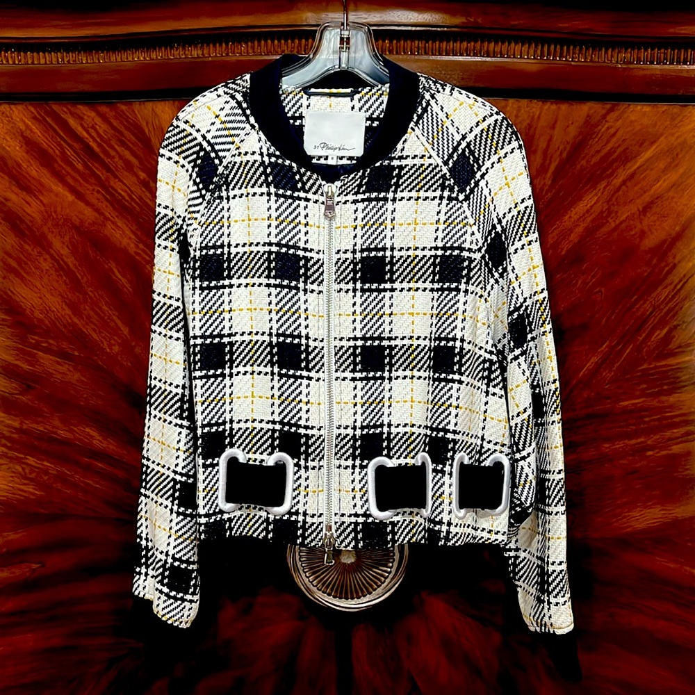 Phillip Lim plaid bomber jacket